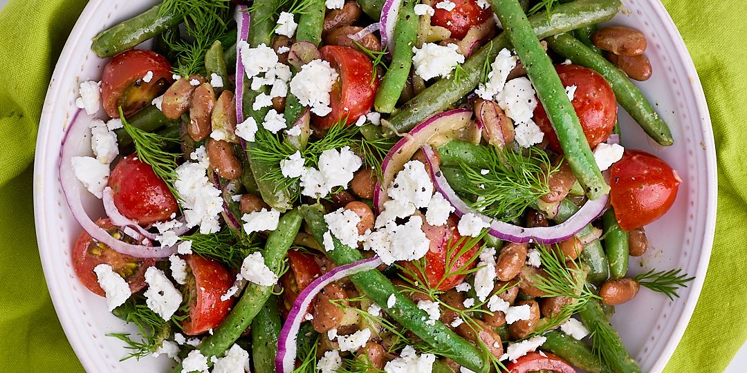 ARIKARA YELLOW BEAN AND GREEN BEAN SALAD WITH FETA AND DILL