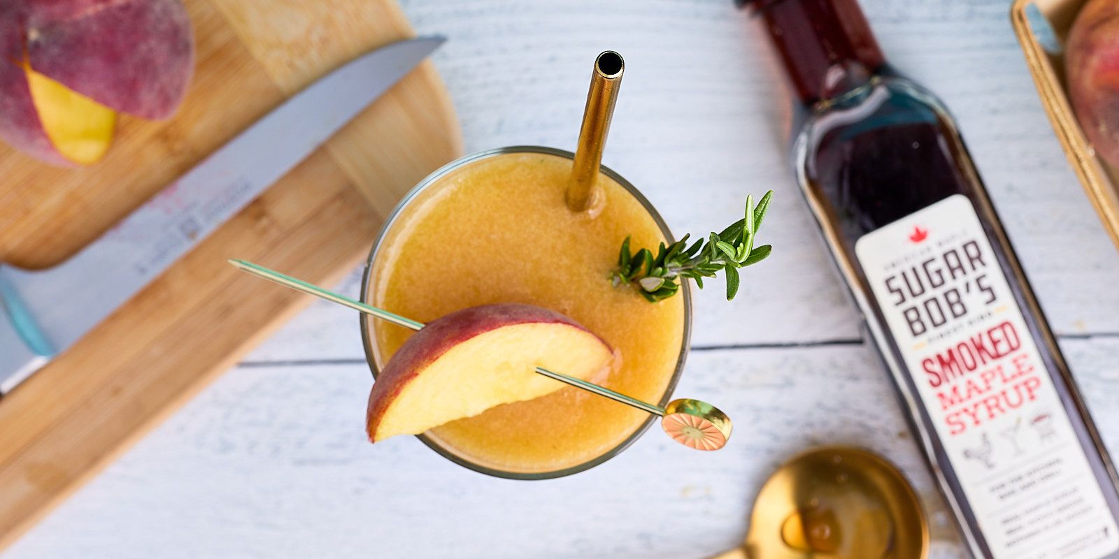 FROZEN SMOKY PEACH BOURBON SMASH