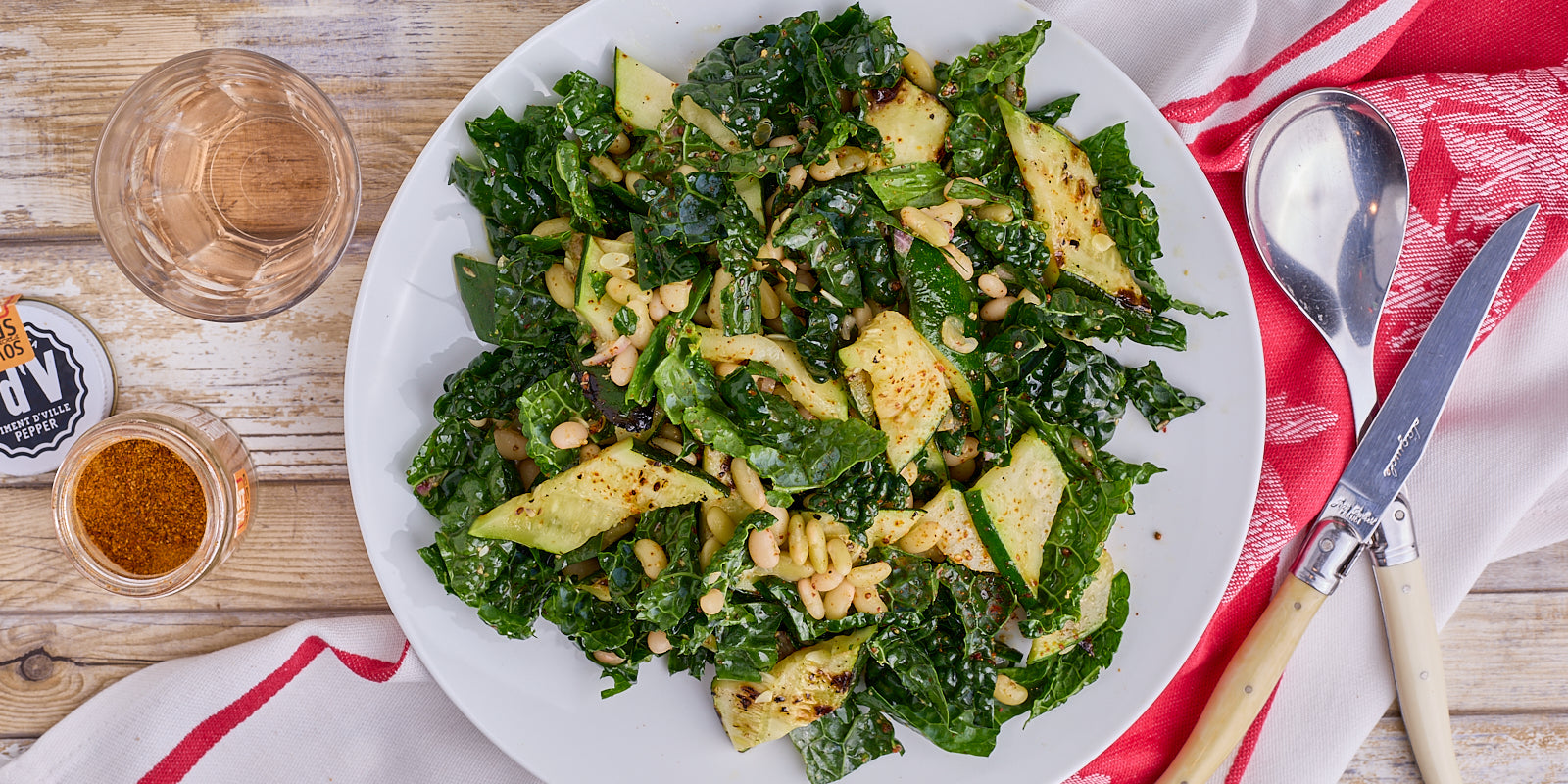 Flageolet Zucchini and Kale Salad With French Vinaigrette - Shop Foodocracy
