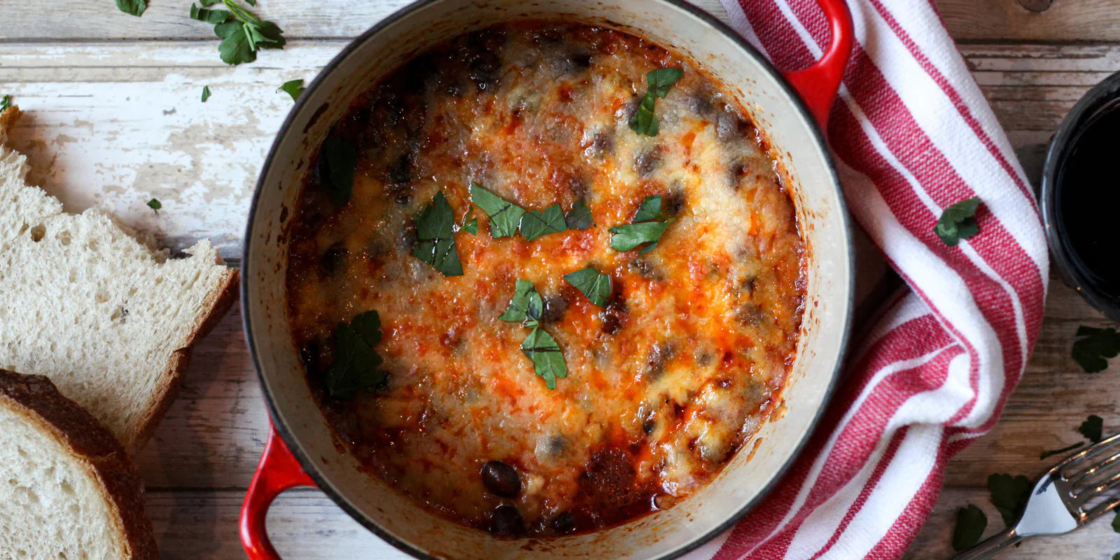 Cheesy Basque Bean Bake
