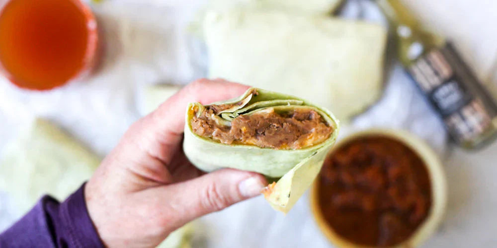 heirloom bean & cheese burritos