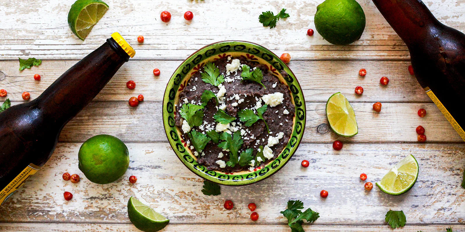 spicy tepary black bean dip