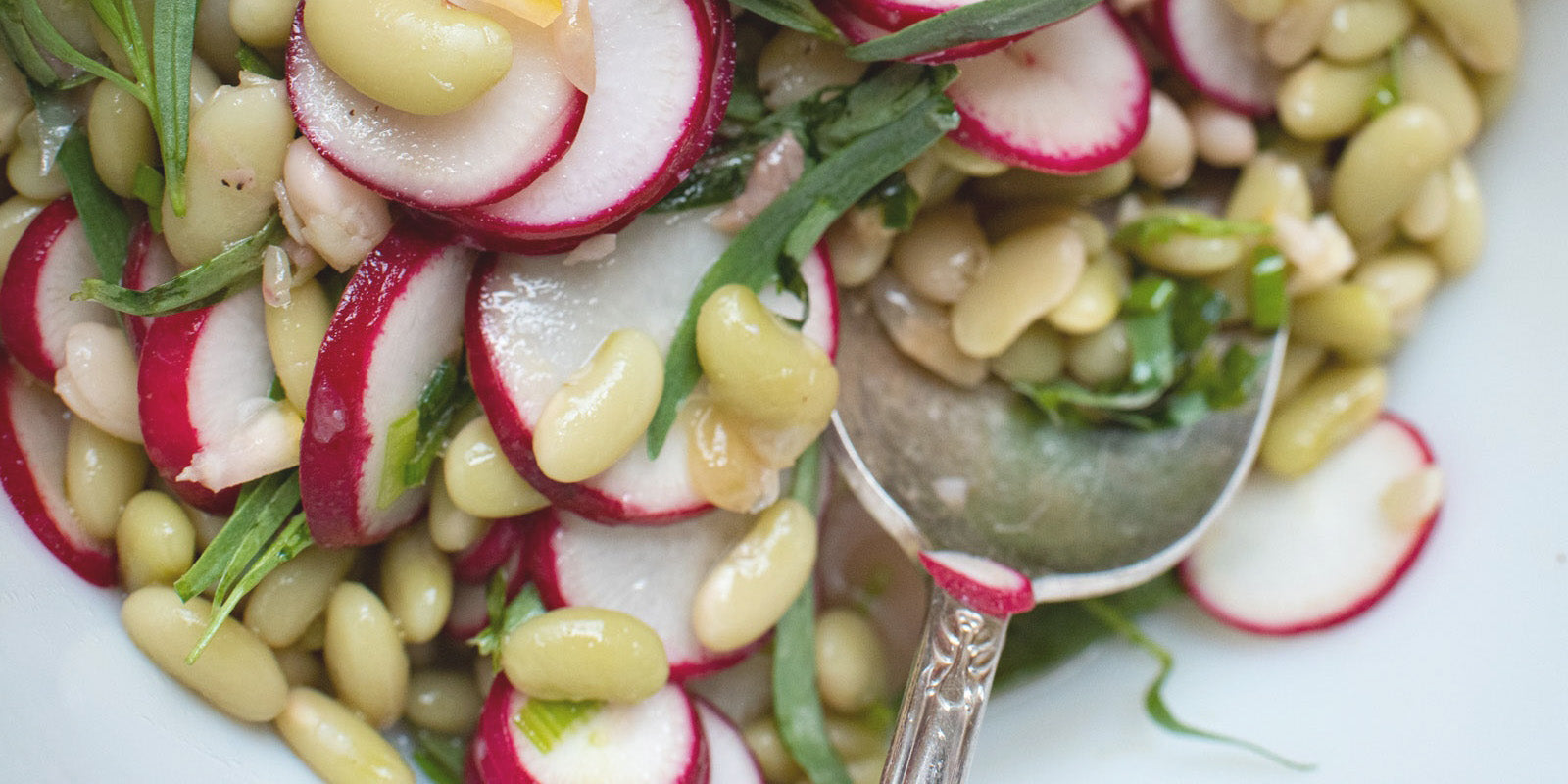 bean and radish salad with tarragon