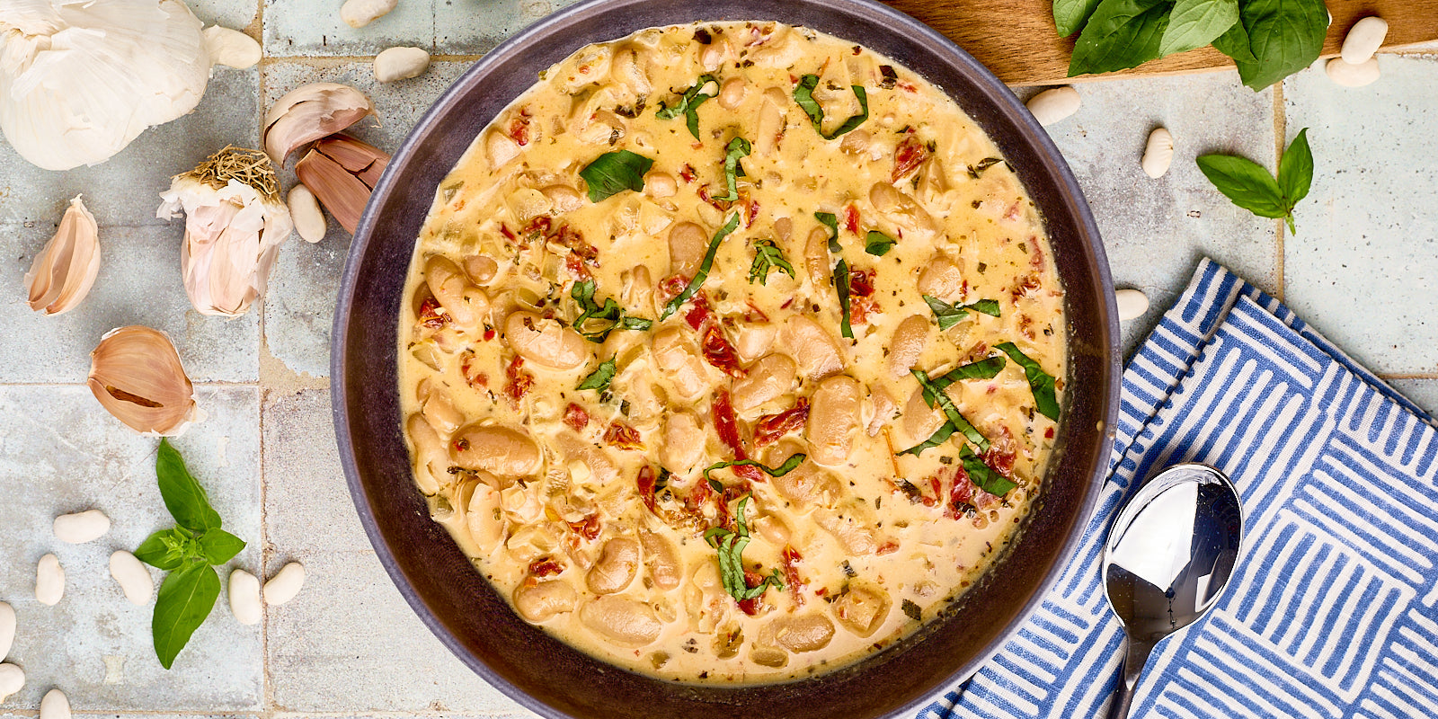 Marry Me Beans - cassoulet beans with creamy broth, herbs and tomatoes