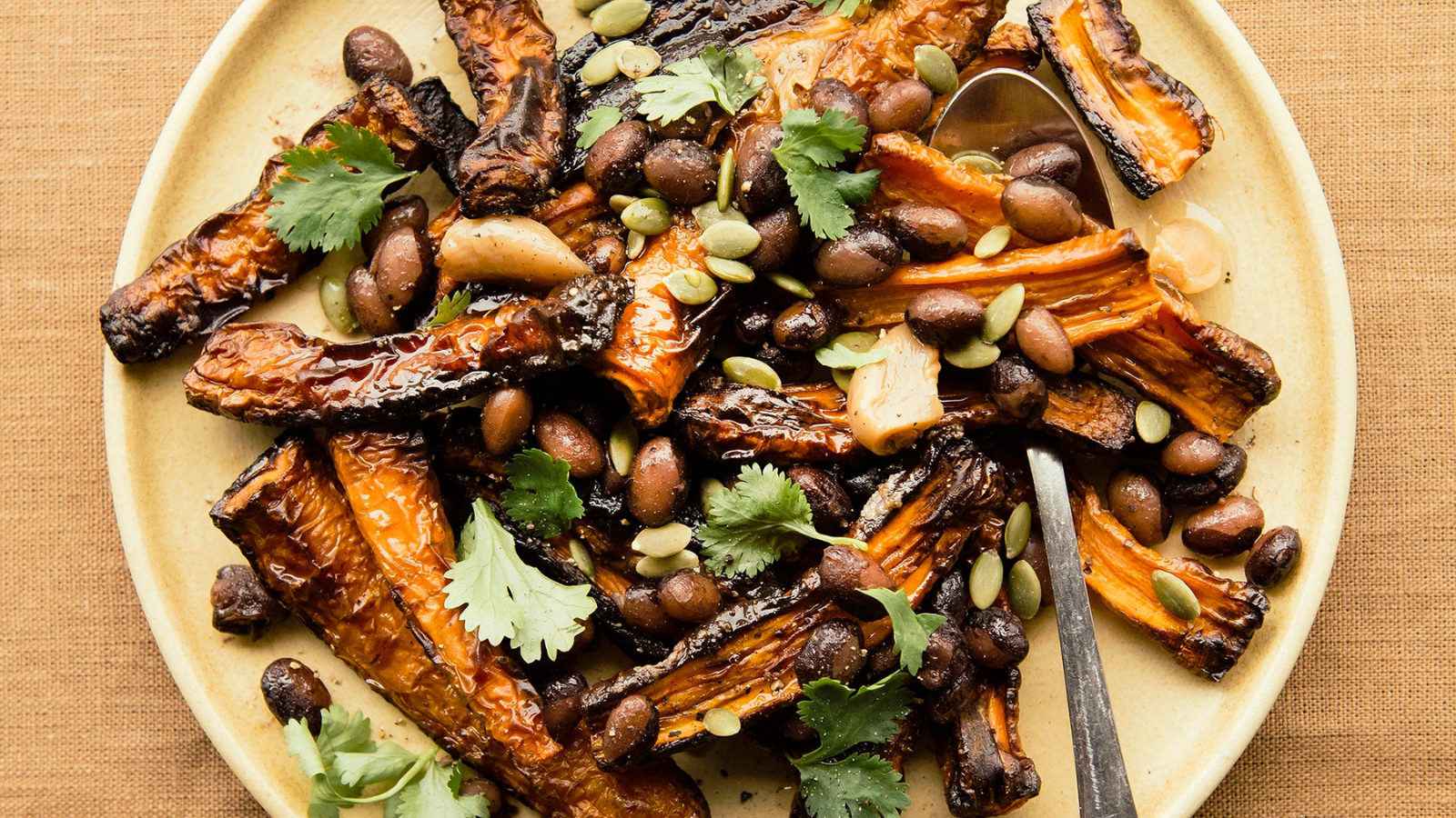 Abra Berens' Cranberry Bean Salad W/ Roasted Carrots + Mojo De Ajo