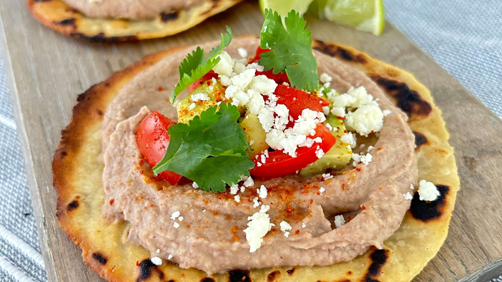 From-scratch bean tostadas