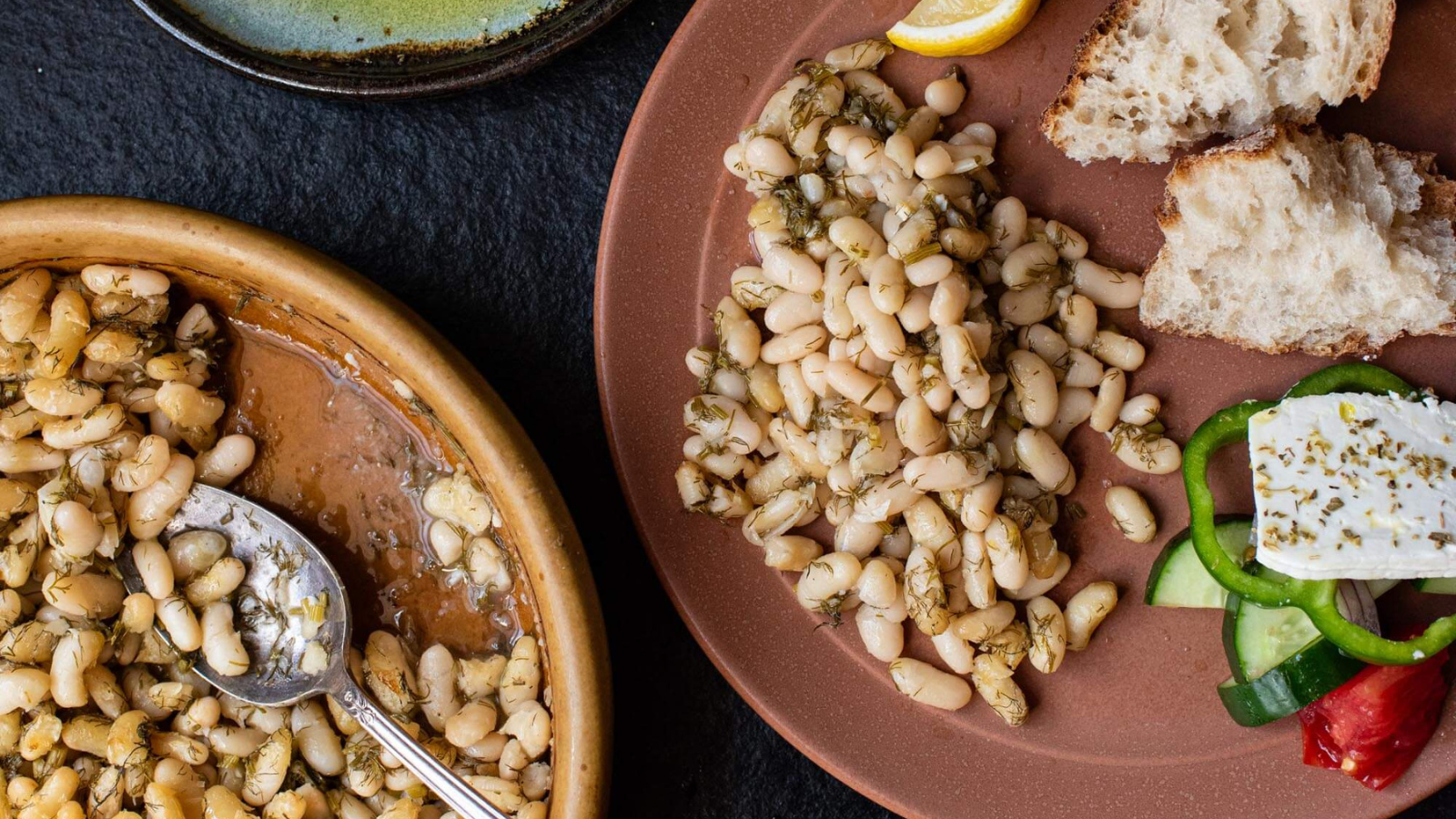 Baked cannellini beans with lemon and dill