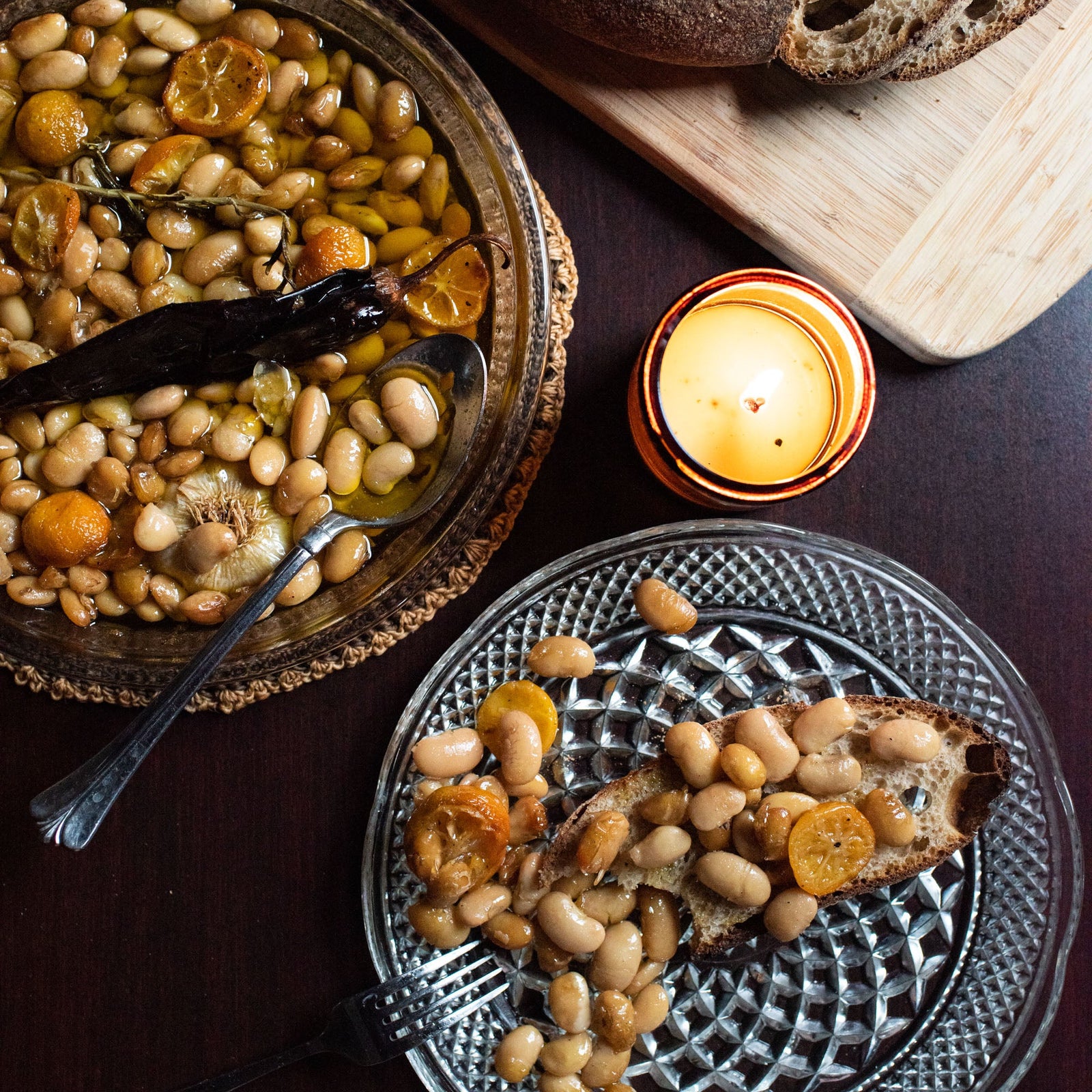 holiday bean confit with Primary Beans Organic Ayocote Blanco