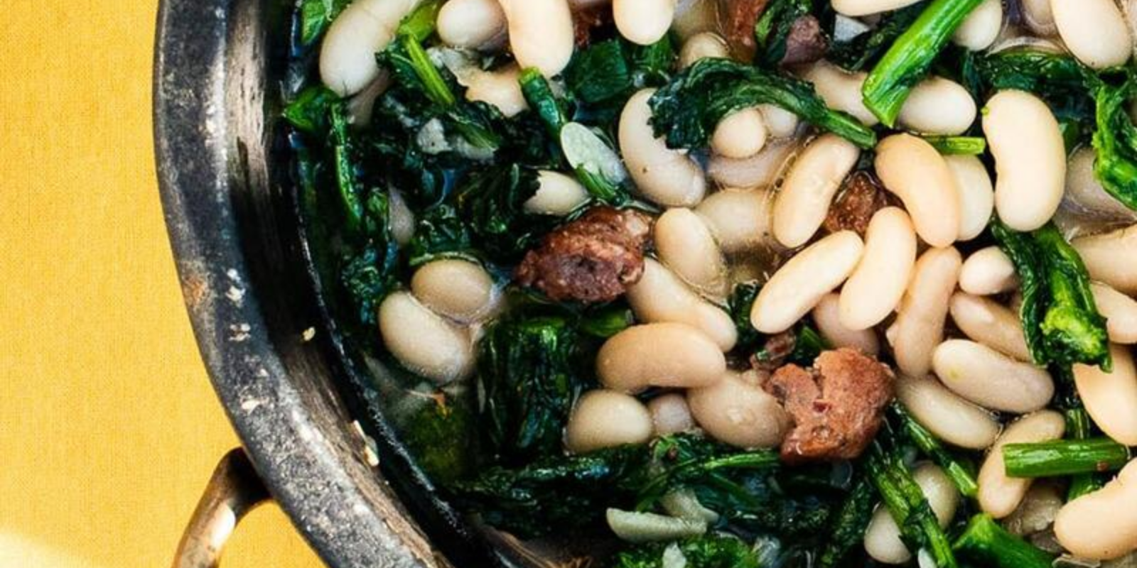 Friday Night Beans, Greens, And Sausage