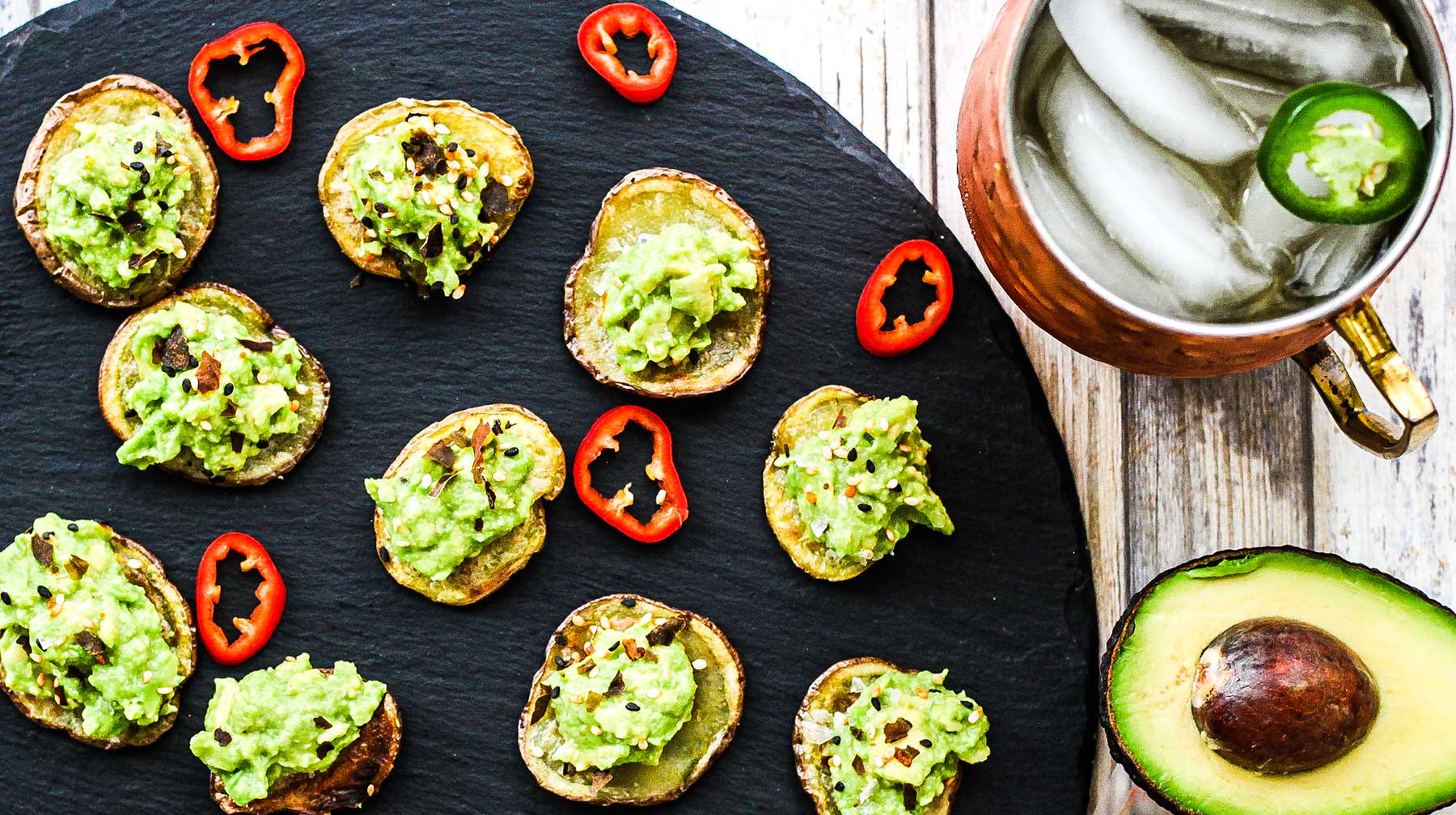 Low Carb Avocado Bites with Spicy Furikake