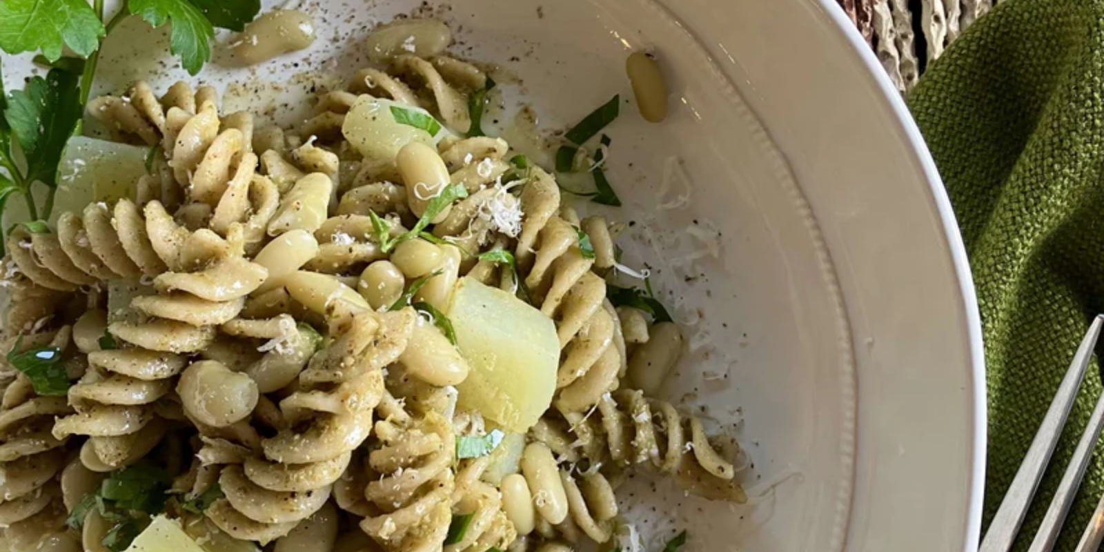 Pasta Alla Genovese With Flageolet