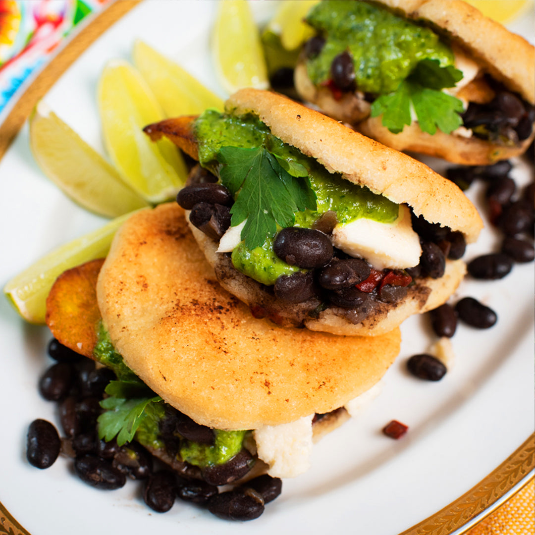 Venezuelan-style arepas with secret sauce