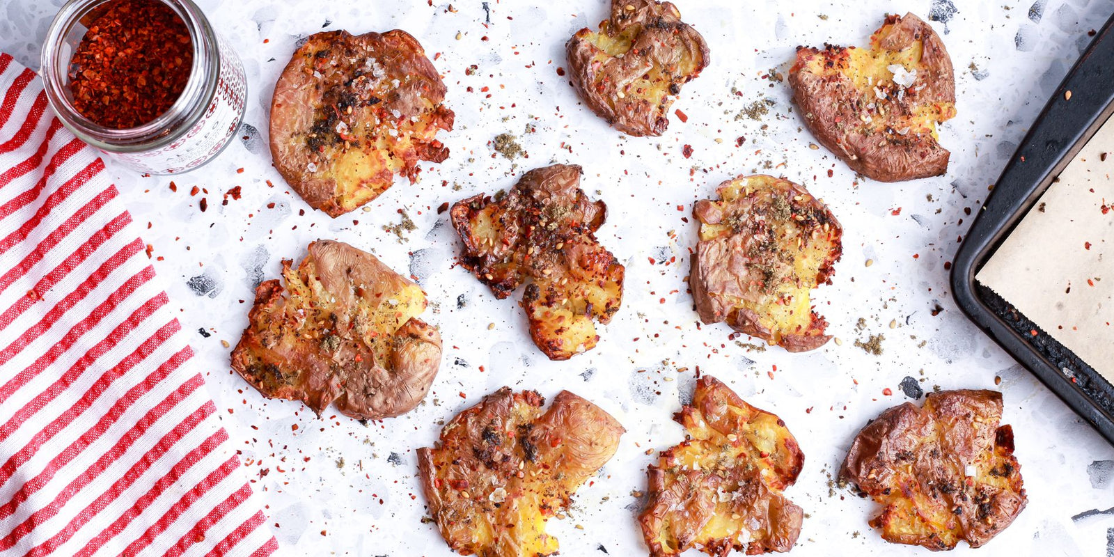 ZA'ATAR AND ALEPPO CRISPY SMASHED POTATOES