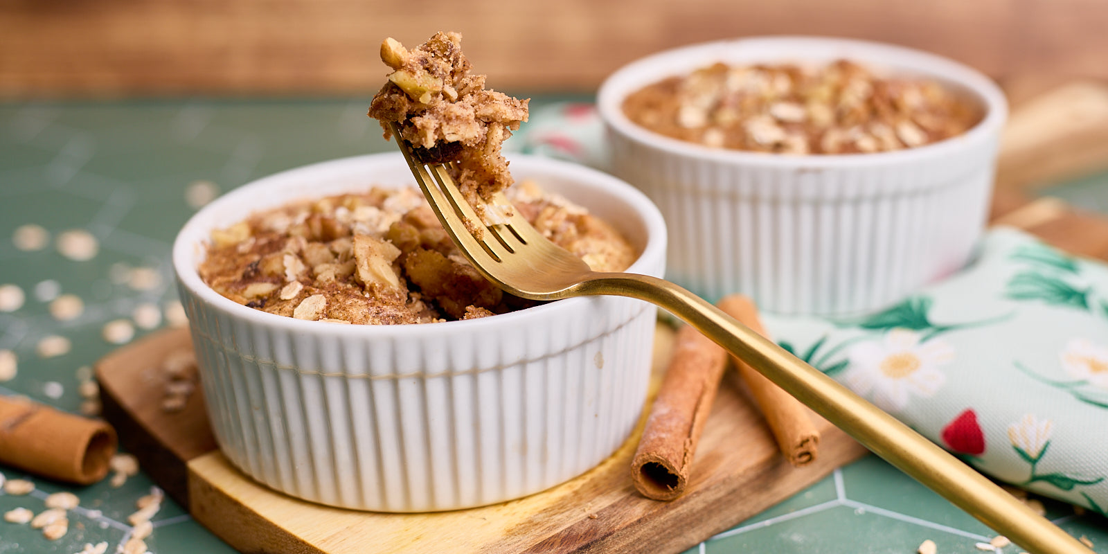 baked oats in ramekins
