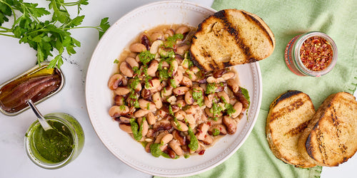 Snowcap Beans with Italian Salsa Verde