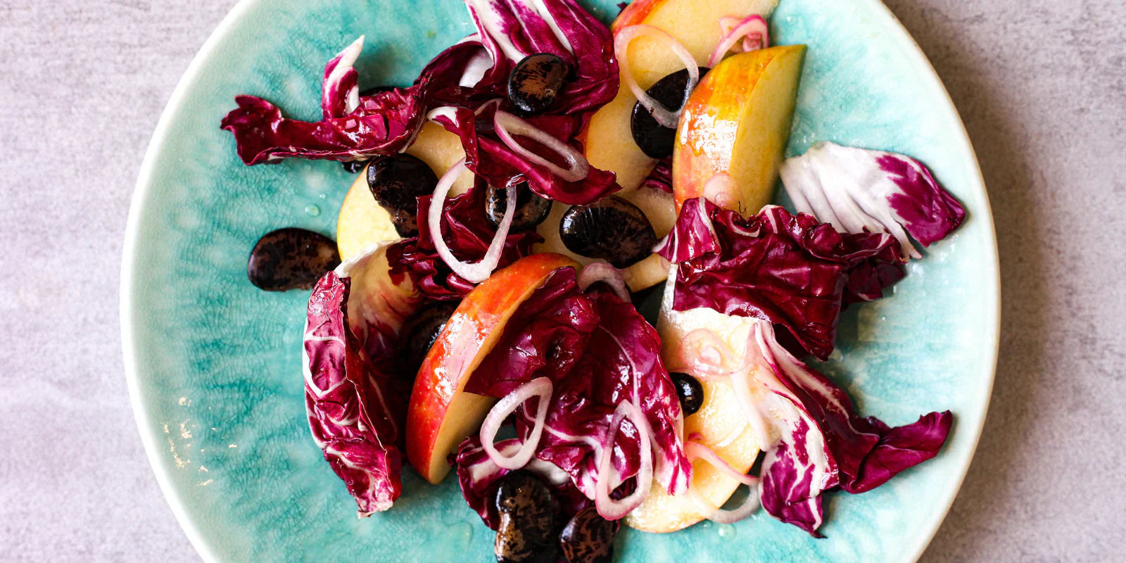 christmas lima bean and chicory salad with hazelnut smoked maple vinaigrette