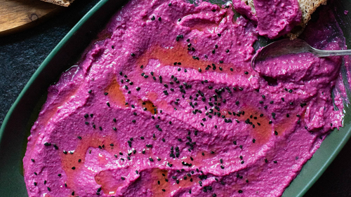 Beet And Bean Dip With Walnuts And Nigella