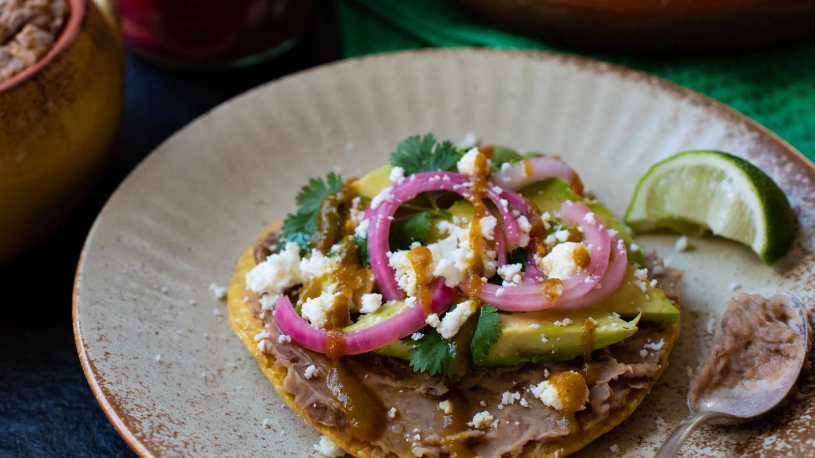 Easy weeknight bean tostadas