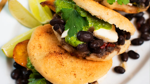 Venezuelan-style arepas with secret sauce