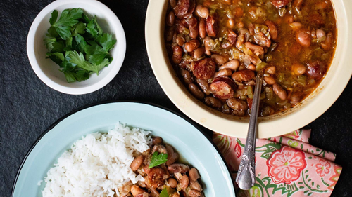 Louisiana-style smoky beans and rice