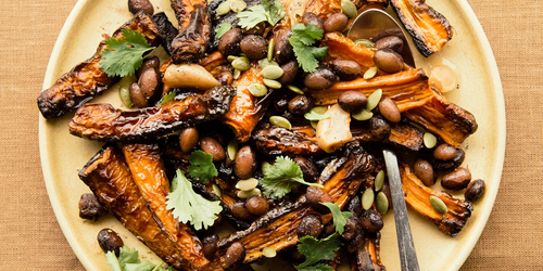 Abra Berens' Cranberry Bean Salad W/ Roasted Carrots + Mojo De Ajo
