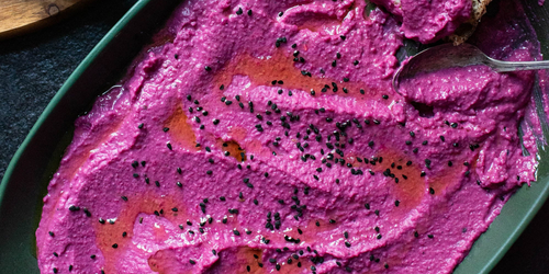 Beet And Bean Dip With Walnuts And Nigella