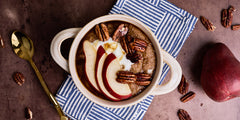 Gingerbread Farro Porridge With Pear And Toasted Pecans
