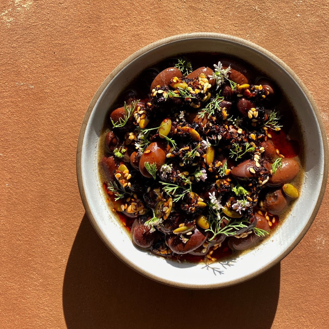 Frijoles con salsa macha with Primary Beans x Tamoa Ayocote Arcoiris beans