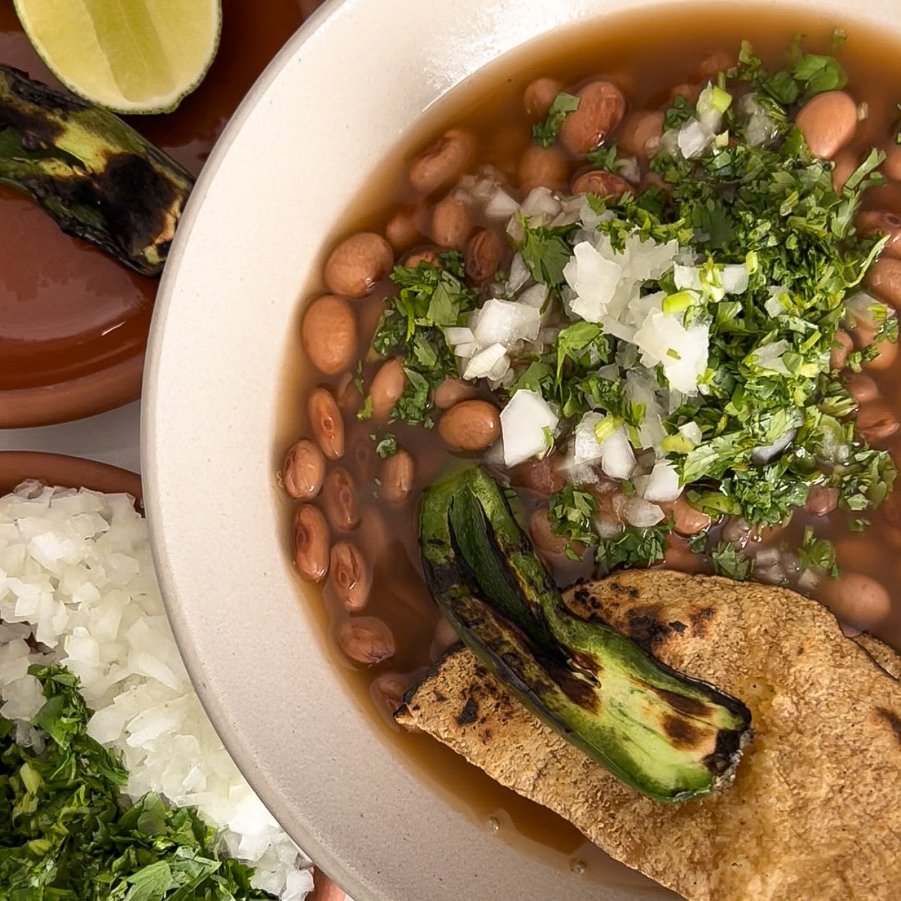 Jocelyn's frijoles de la olla with Primary Beans Organic Bayo beans