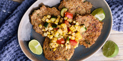 Crispy Heirloom Bean Cakes With Grilled Corn Relish