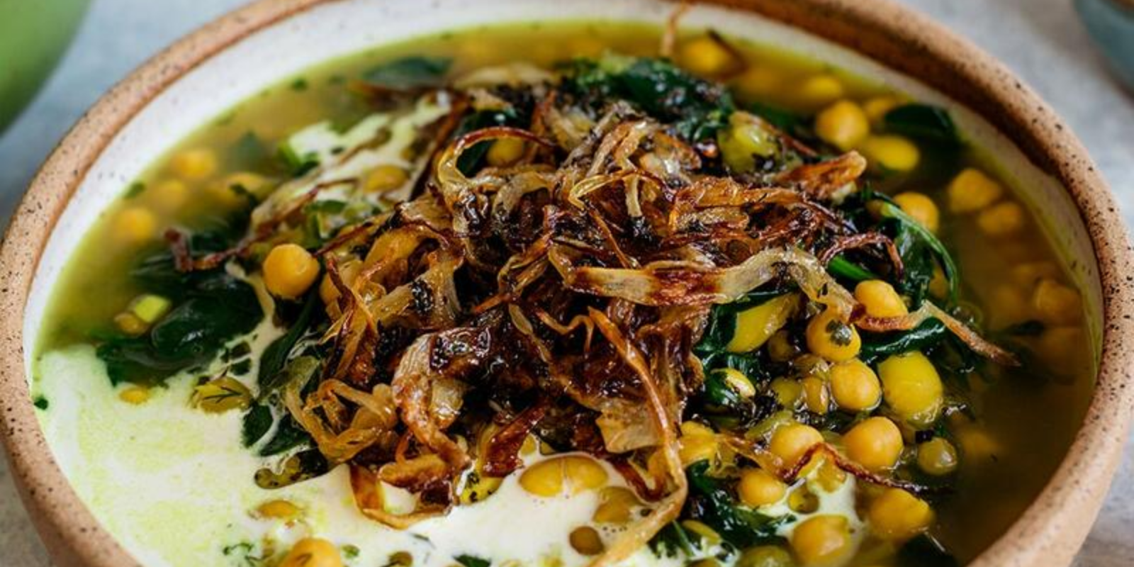 Persian-Style Herby Beans With Yogurt And Caramelized Onions