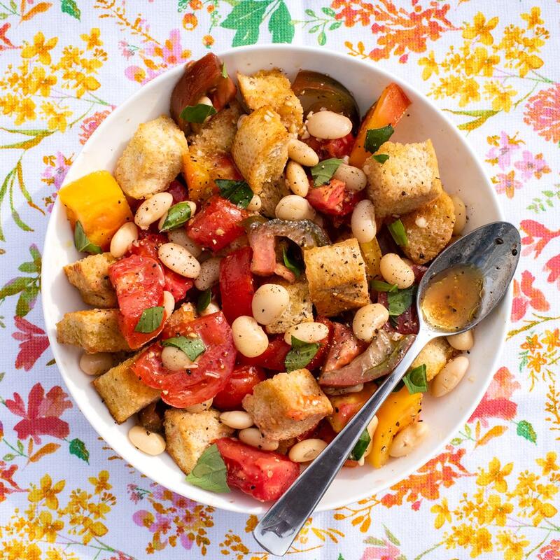 Panzanella recipe with Primary Beans Ayocote Blanco beans