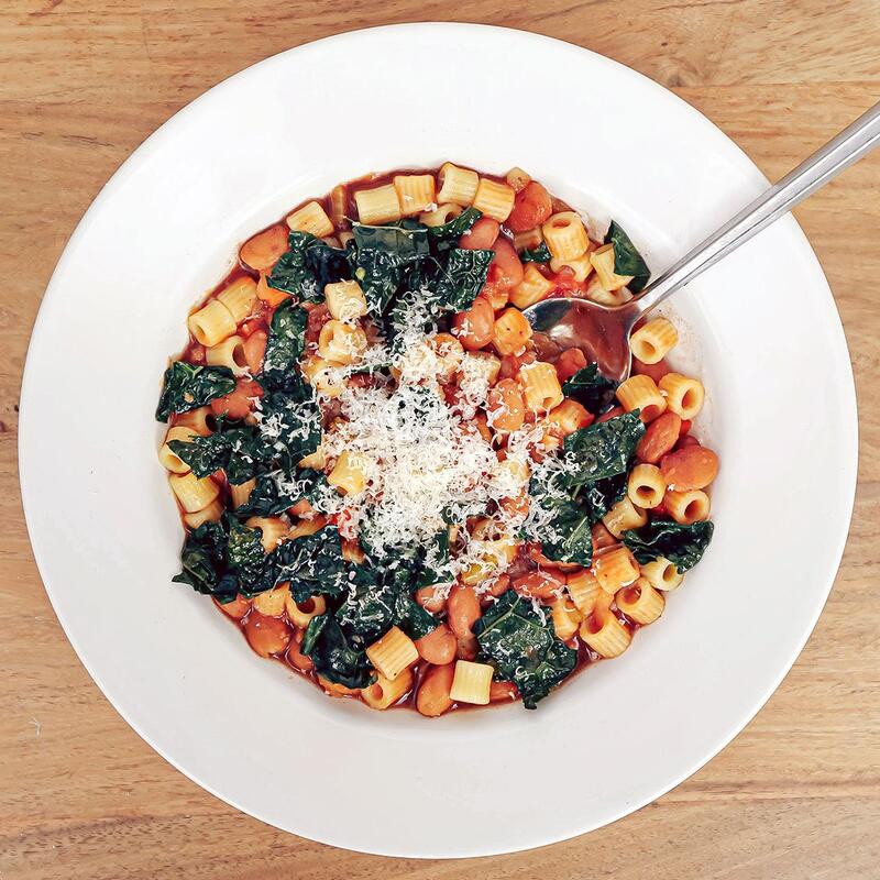 Pasta e fagioli recipe with Primary Beans Cranberry beans