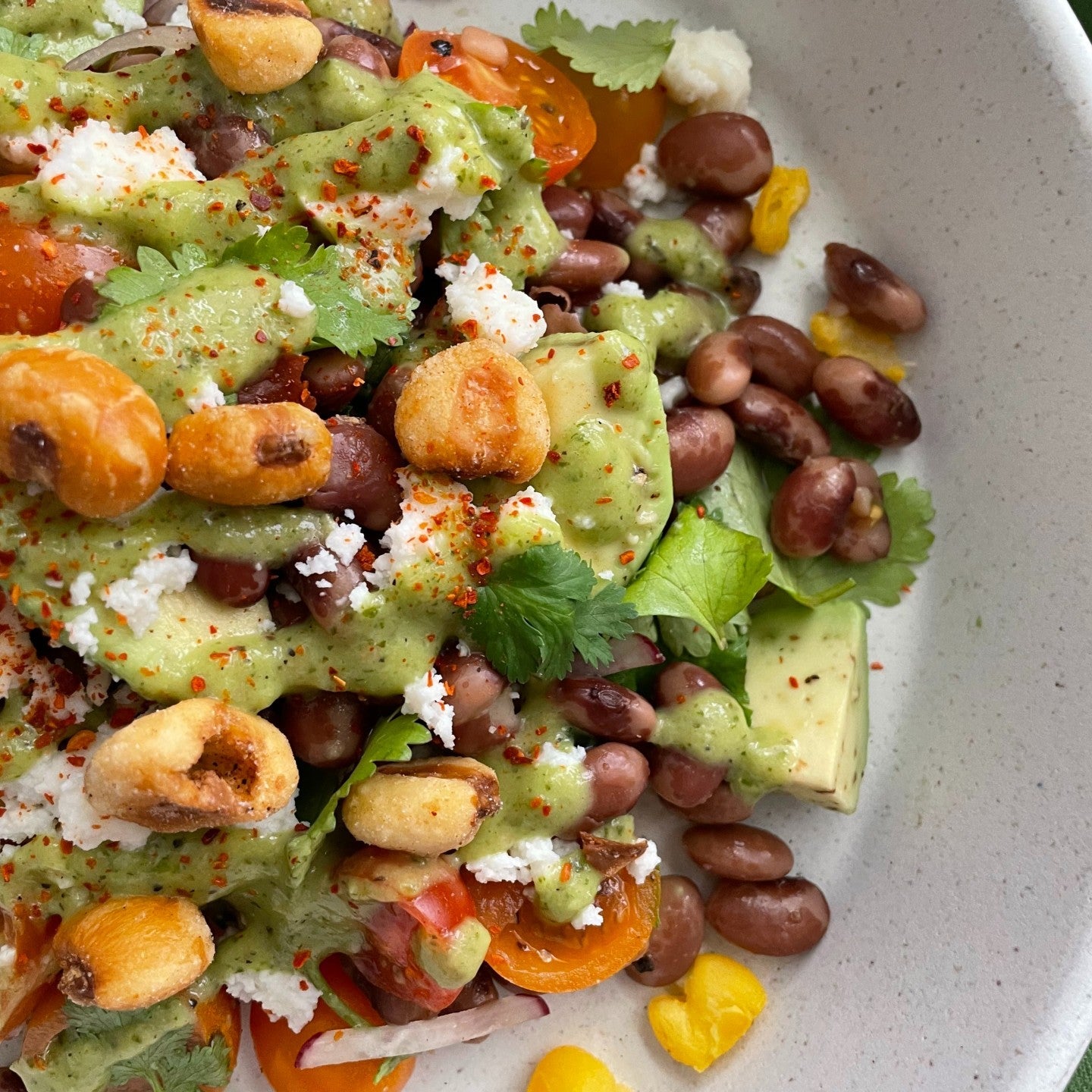 Southwest salad with Primary Beans Southwest Red beans