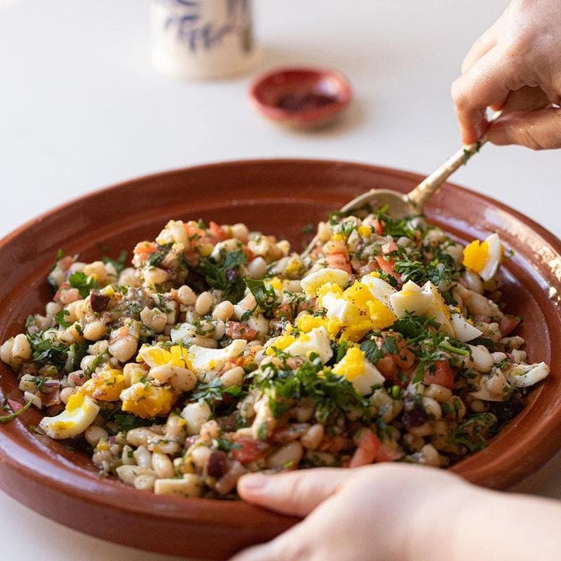 Turkish bean salad (piyaz) recipe with Primary Beans Cannellini beans