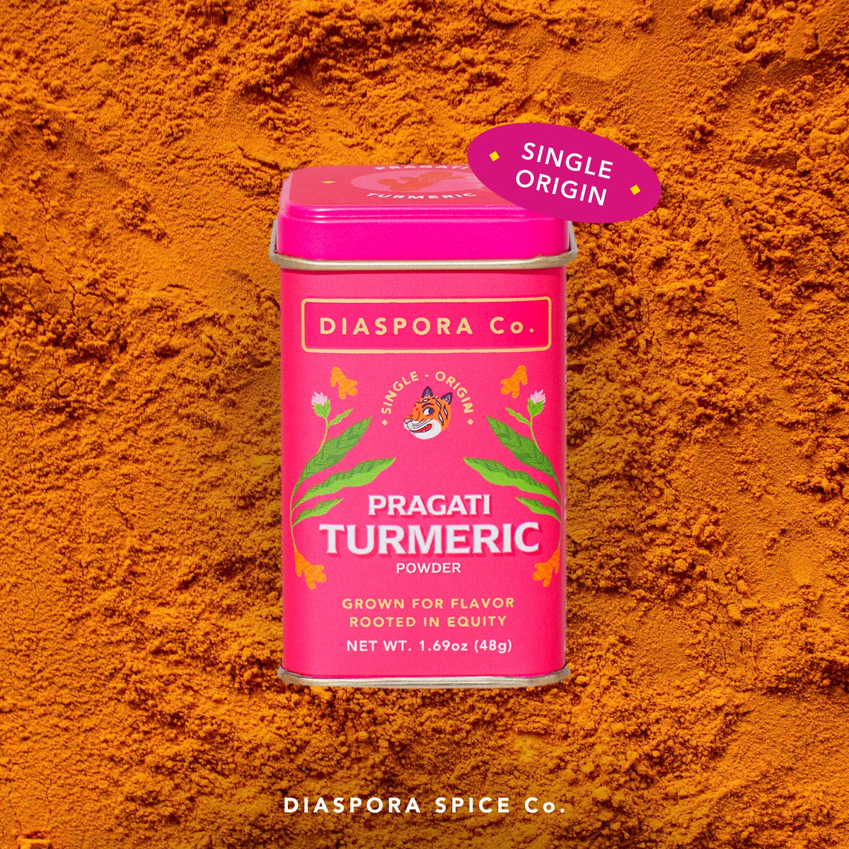 Pragati Turmeric (Powder) - Single-Origin Spice: 48g Everyday Tin - The Foodocracy