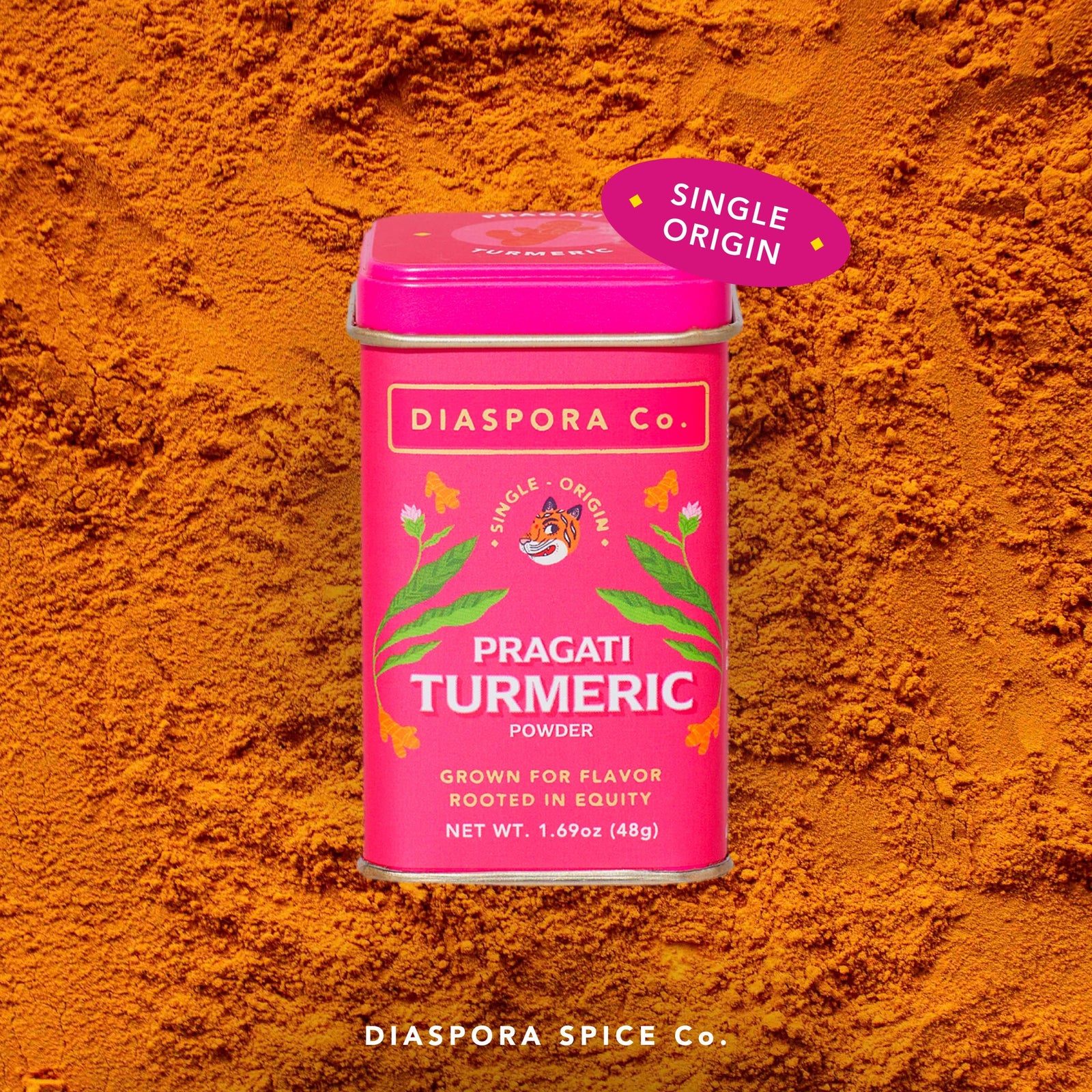 Pragati Turmeric (Powder) - Single-Origin Spice: 48g Everyday Tin - The Foodocracy