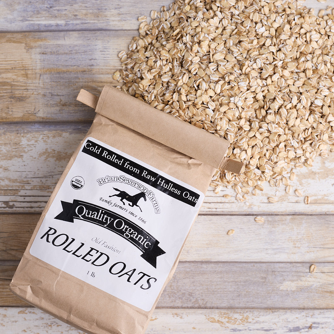 organic rolled raw oats - minimal processed