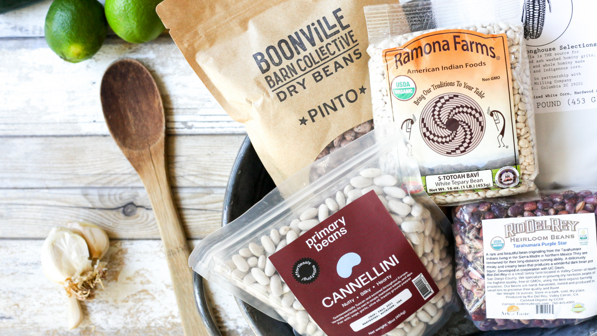 Heirloom beans, grains and spices grown on small family farms.